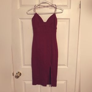 Burgundy Midi Dress